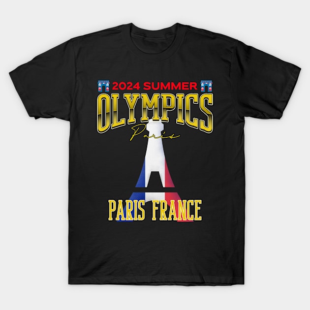 2024 SUMMER OLYMPICS PARIS FRANCE T-Shirt by Cult Classics